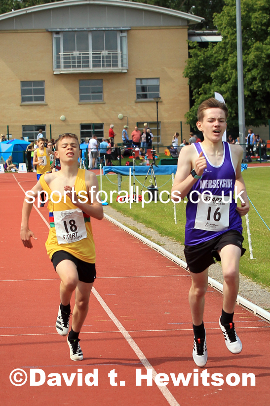 Boys Under-15s 800 metres, 2022 Northern Inter Counties U17s and U15s Track and Field, York, Thursday, June 2nd. Photo: David T. Hewitson/Sports for All Pics